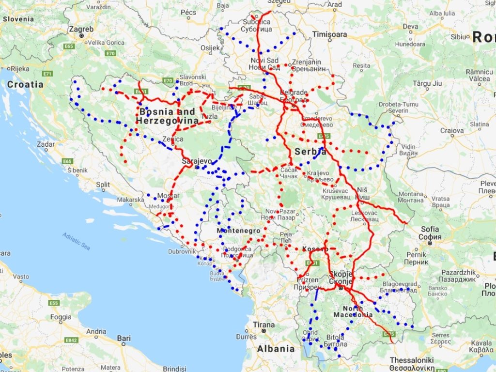 Bosne gore karta crne i Karta Azije