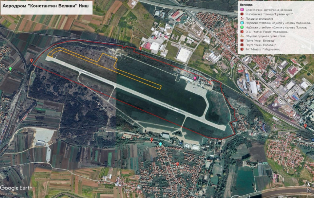 Izgradnja nove rulne staze i dodatnog parkinga za avione na Aerodromu Konstantin Veliki u Nišu