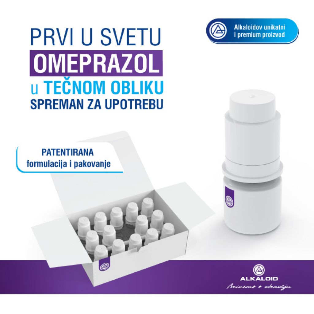Alkaloid AD Skoplje predstavlja istorijsko dostignuće u tretmanu refluksnog ezofagitisa i GERB - Prvi patentirani tečni omeprazol u svetu