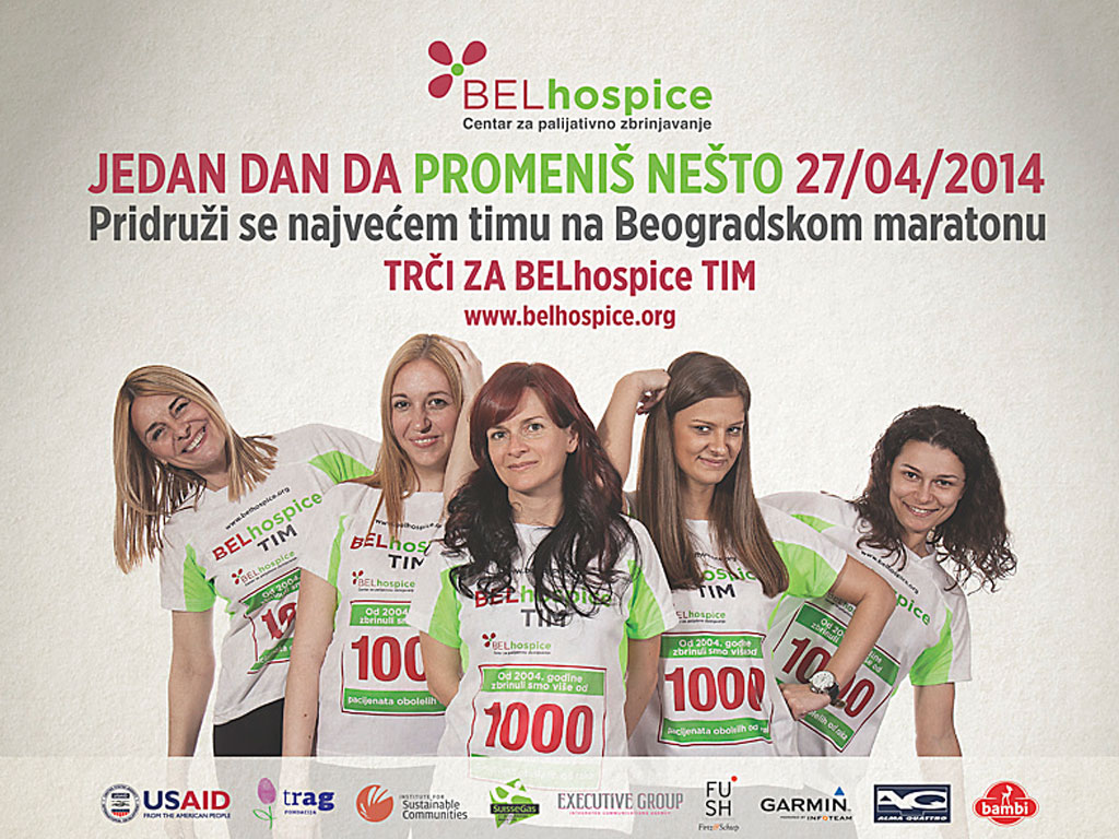 BELhospice tim učešćem na Beogradskom maratonu pomaže u pokretanju prve platforme za online donacije u Srbiji