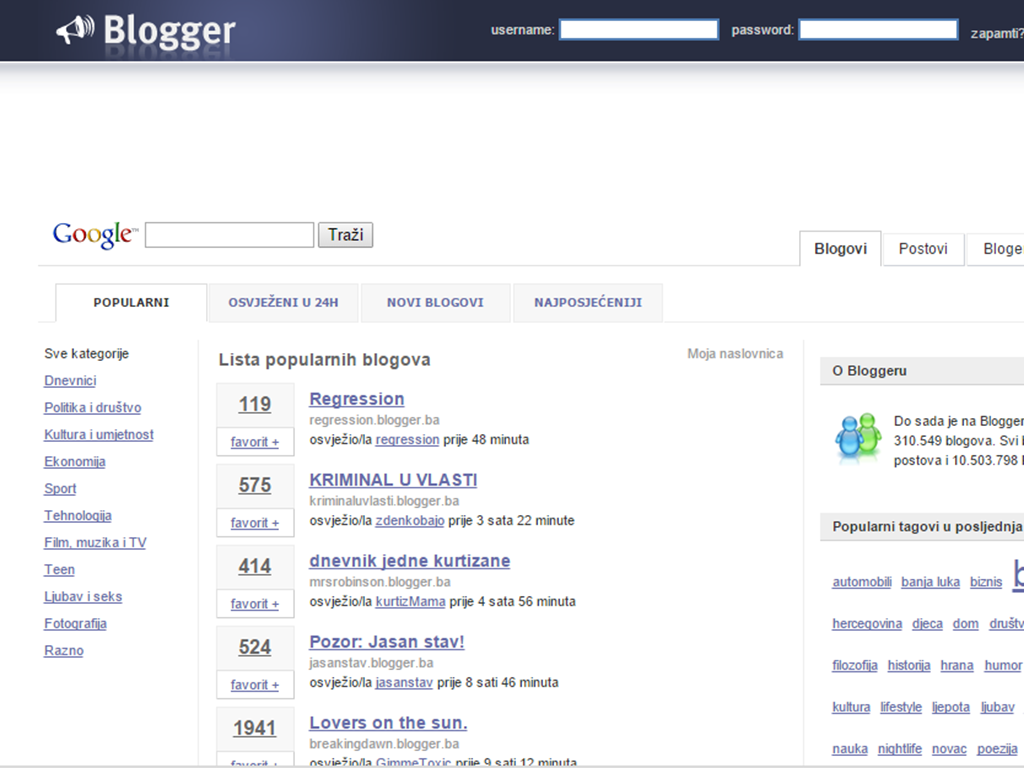 "Blogger.ba" prestaje da radi 1. marta