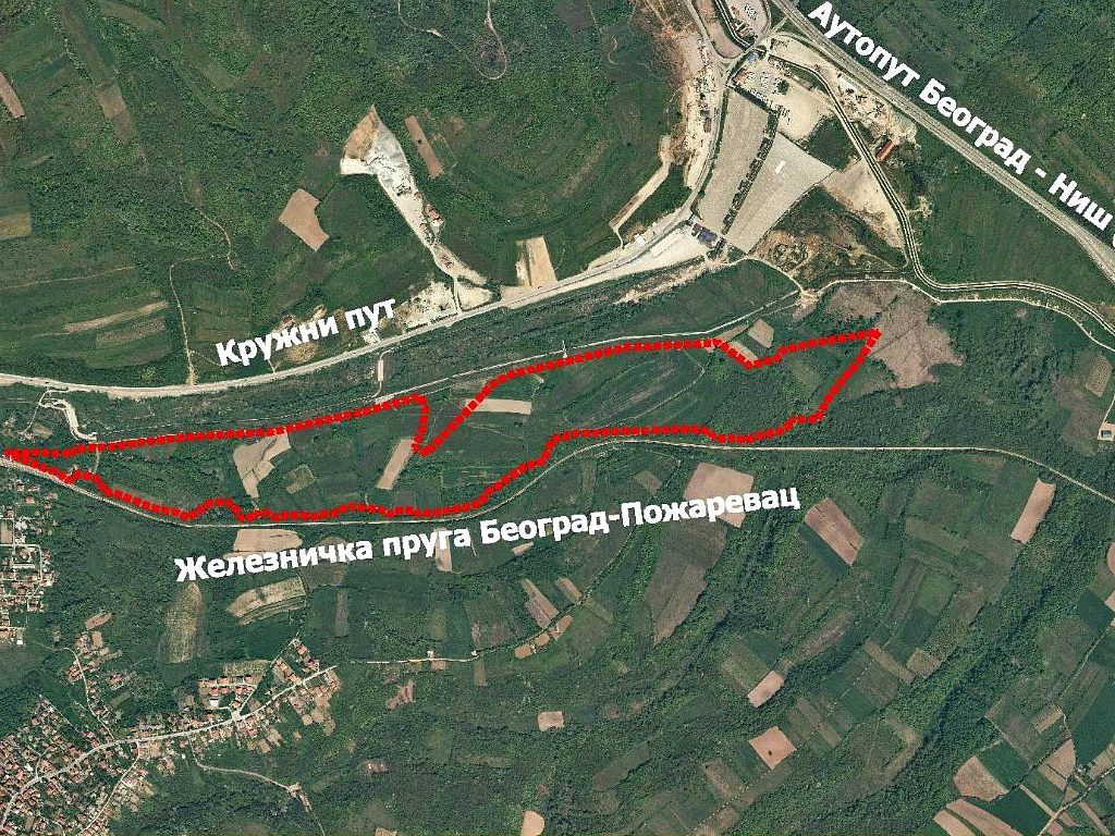 The location of the future commercial zone in Bubanj Potok