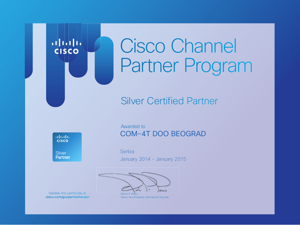Beogradski "Com-4T" postao sertifikovani "Cisco Silver" partner