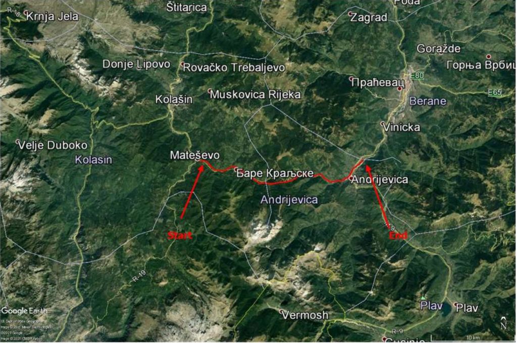 Kuda će proći trasa auto-puta od Mateševa do Andrijevice - Dužina 23,5 km, dvije petlje, 34 mosta...