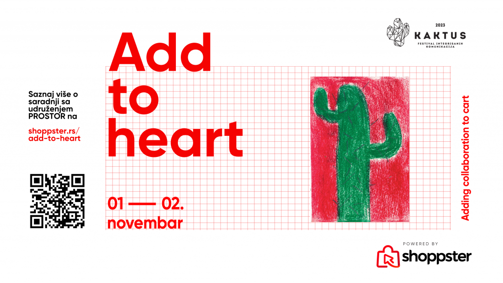 Marketing mreža, Shoppster i udruženje Prostor u zajedničkoj misiji - Pokrenuta "Add to heart" društveno odgovorna kampanja