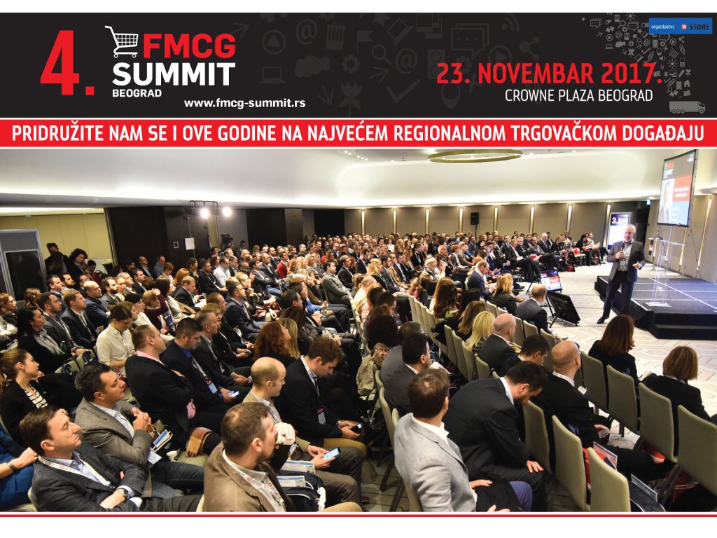Četvrti FMCG Summit Beograd 23. novembra u hotelu Crowne Plaza u Beogradu
