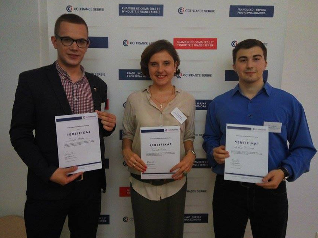 Francusko-srpska privredna komora dodelila nagrade za najbolje studentske eseje