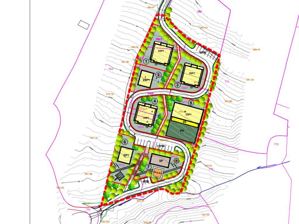 Regulacionim planom novog stambenog naselja Green building resort na Poljinama predviđena gradnja šest stambenih objekata