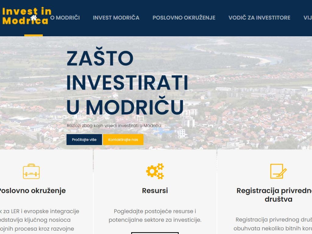 Invest in Modrica - Opština pokrenula digitalnu platformu za promociju investicijskih potencijala
