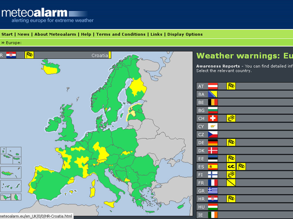 eKapija | Pravovremene informacije o vremenskim pojavama - BiH učvršćena na  mapu Meteoalarma