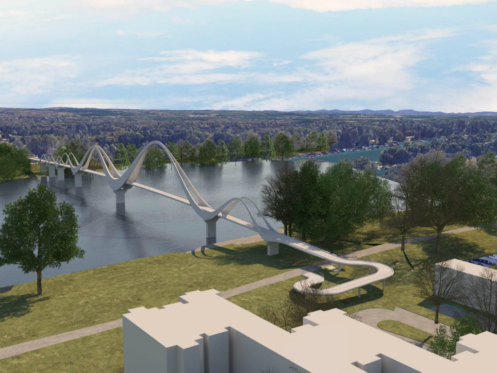 Idejno rešenje novog pešačko-biciklističkog mosta