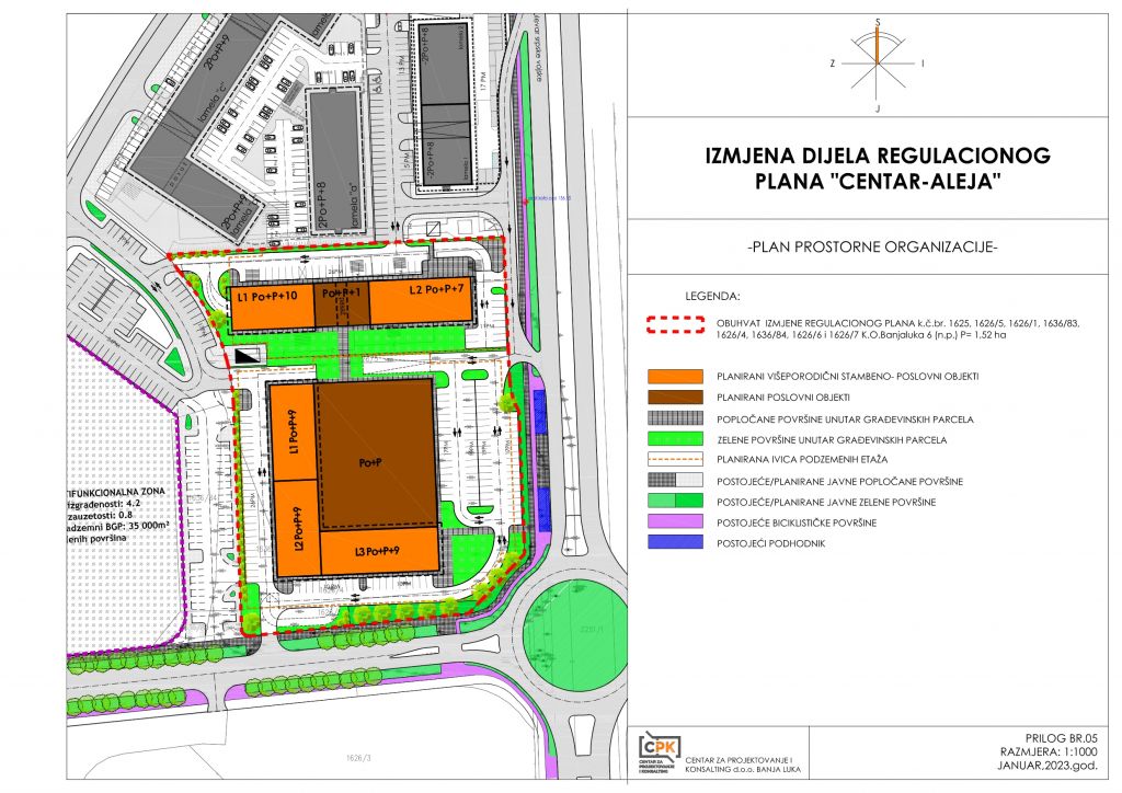 Preko puta Delta Planete u Banjaluci planirano više stambeno-poslovnih objekata ukupne površine od 6.265 m2