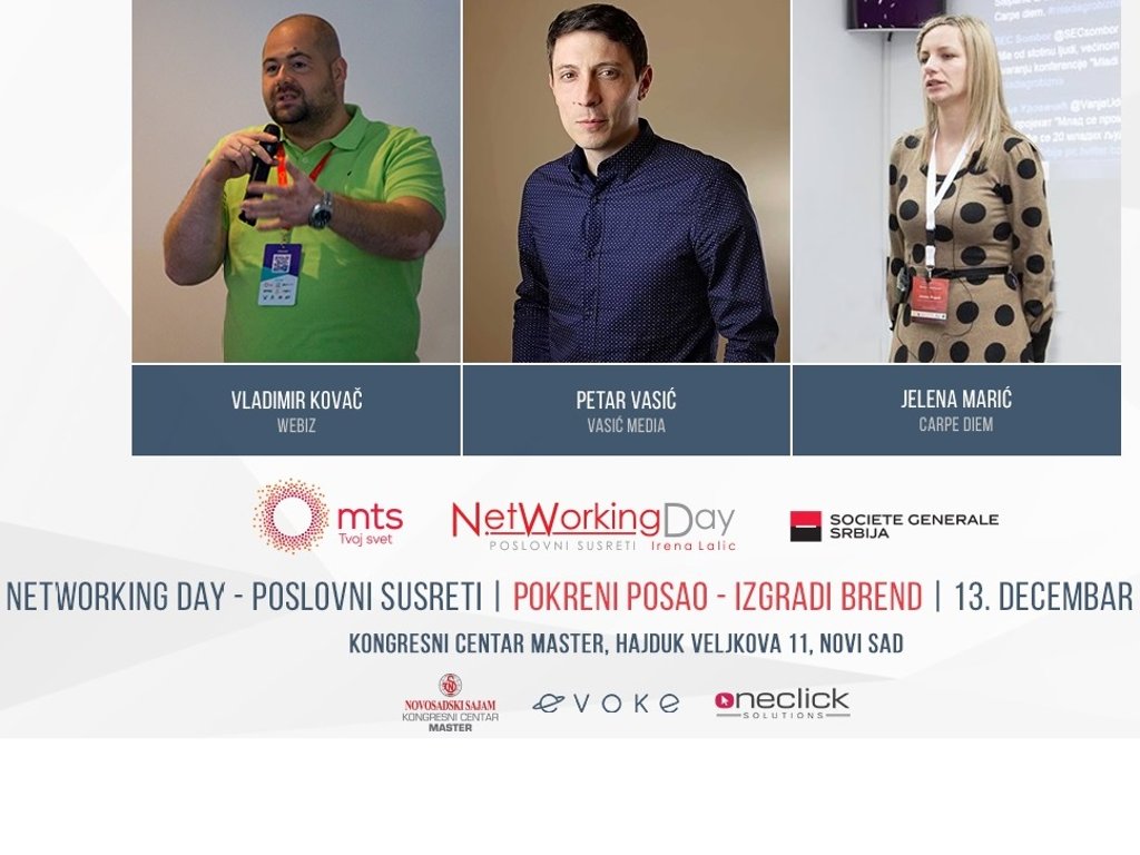 Pokreni posao, izgradi brend - NetWorking Day 13. decembra u Novom Sadu
