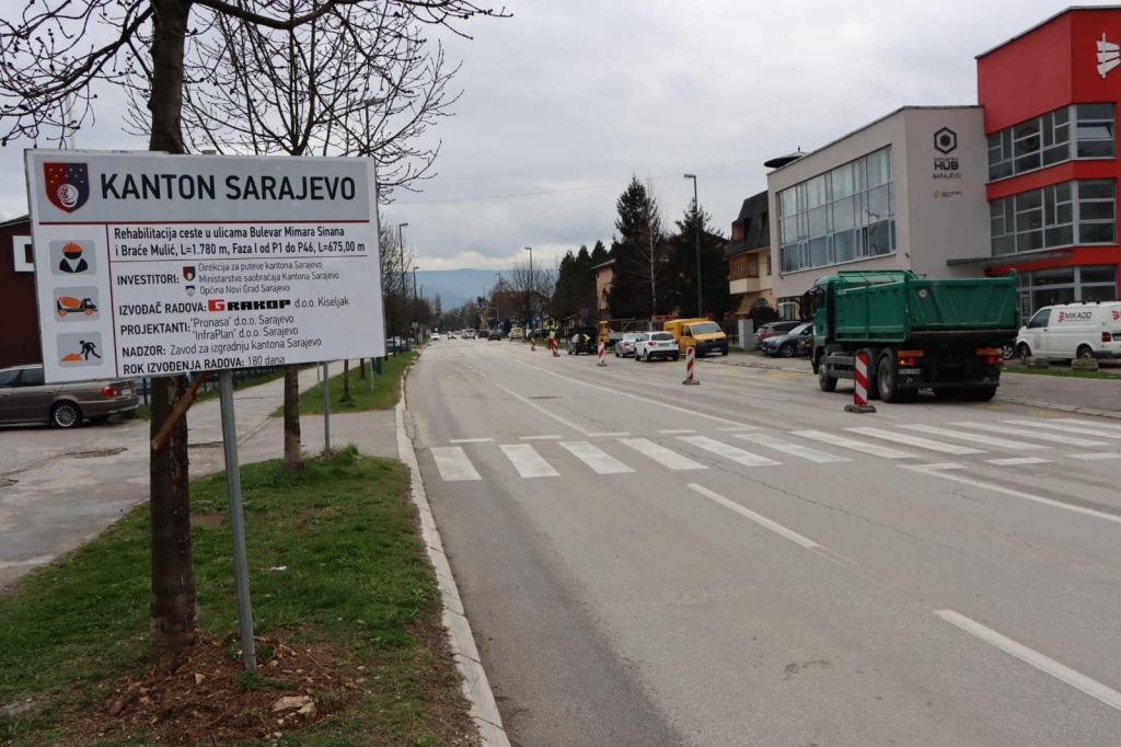 Počela obnova Bulevara Mimara Sinana na Dobrinji - Grakop iz Kiseljaka izvodi radove vrijedne 5 mil KM