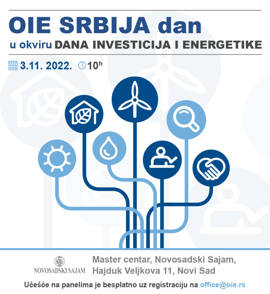 OIE Srbija programski organizuje drugi dan Međunarodnih dana energetike i investicija u Novom Sadu