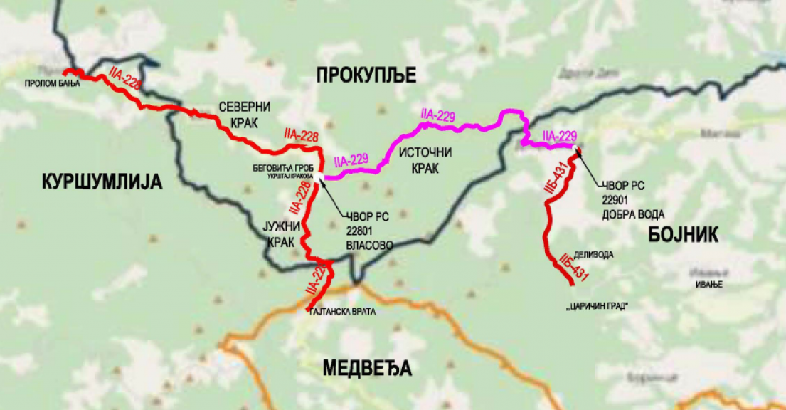 Planom za gradnju saobraćajnice preko Radan planine na teritoriji Kuršumlije predviđena rekonstrukcija postojeće trase