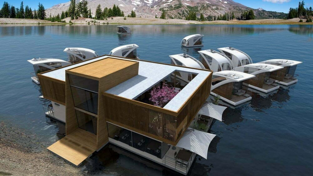 A floating hotel with apartments-catamarans