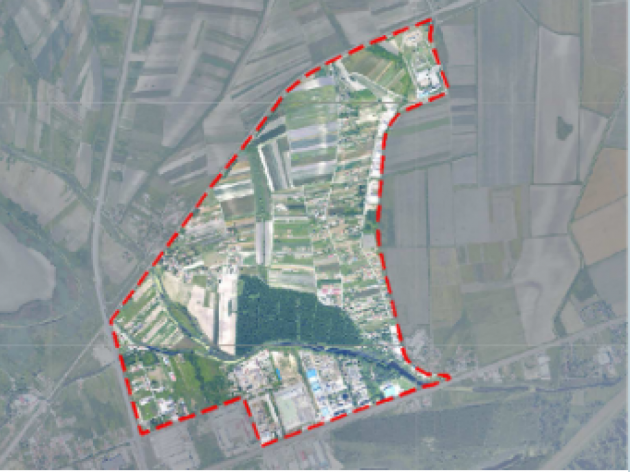 Plan für Dunavgrad - Im Stadtbezirk Palilula, zwischen der Straße und der Strecke nach Pancevo, sollen auf 293 Hektar Gewerbegebiete, Großmärkte, Wohnanlagen gebaut werden