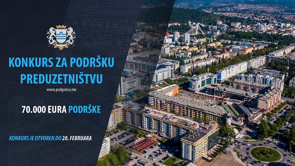 Preduzetnicima u Podgorici podrška u iznosu od 70.000 EUR - Konkurs otvoren do 20. februara