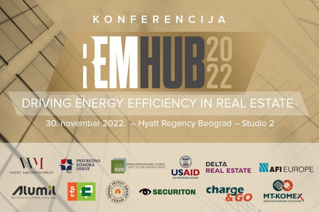 REMHUB 2022 konferencija o energetskoj efikasnosti u sektoru nekretnina 30. novembra u Beogradu