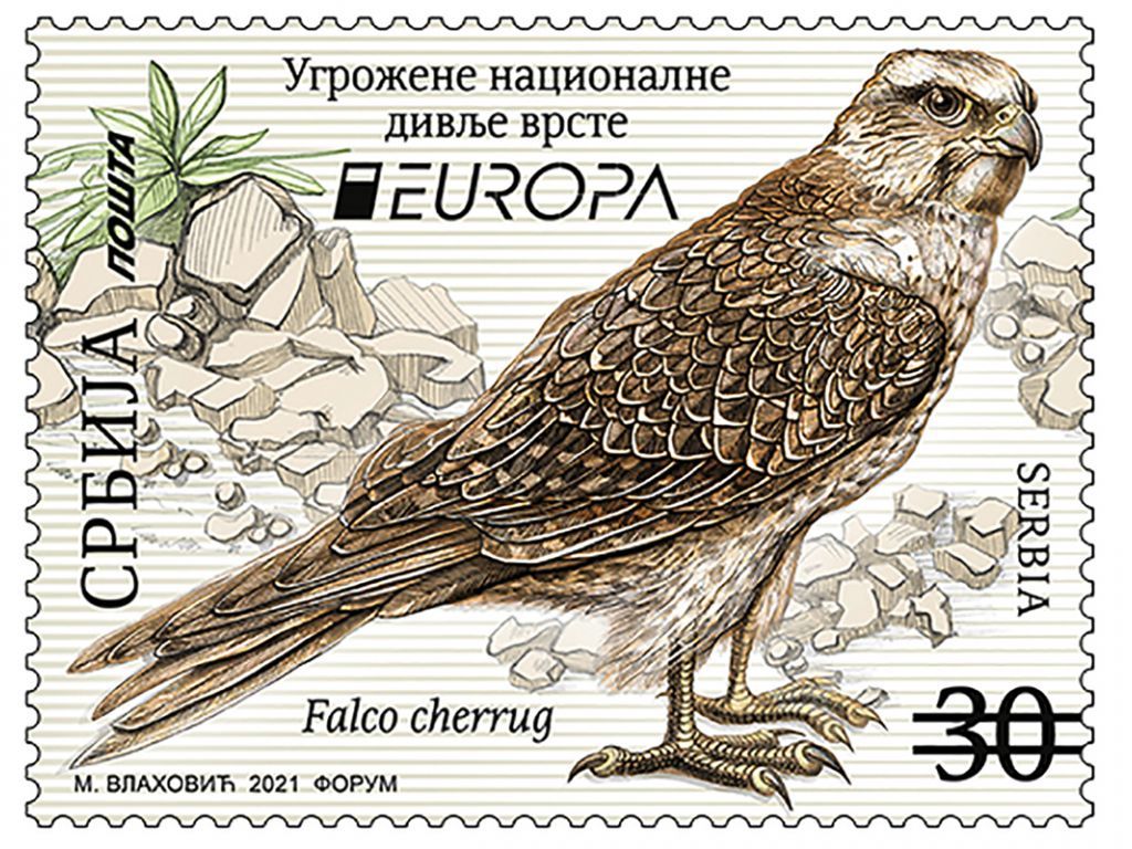 Serbischer "Sakerfalke" unter den 5. schönsten Briefmarken Europas