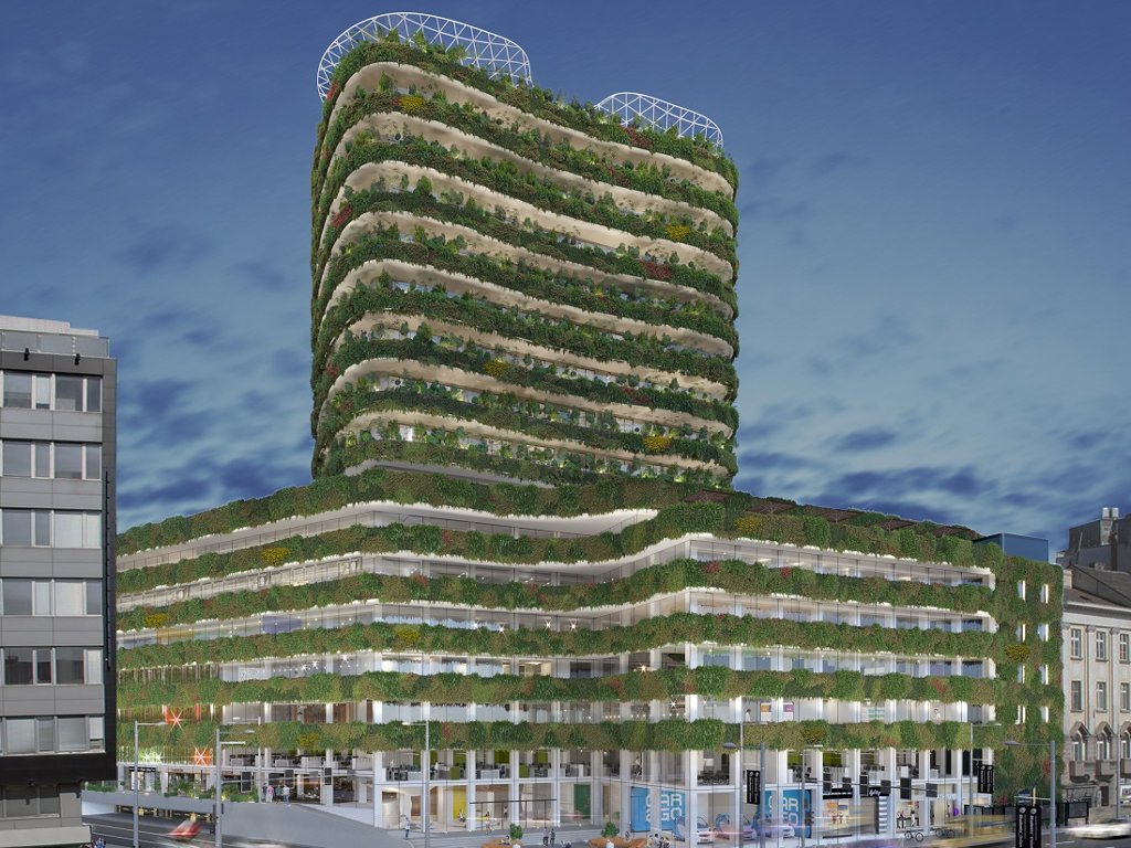 Stattwerk planira da "ozeleni" i zgrade EPS-a i Poreske uprave na Zelenom vencu - Budući kompleks imaće eko-hub, hotel, garažu sa 500 parking mesta... (FOTO)