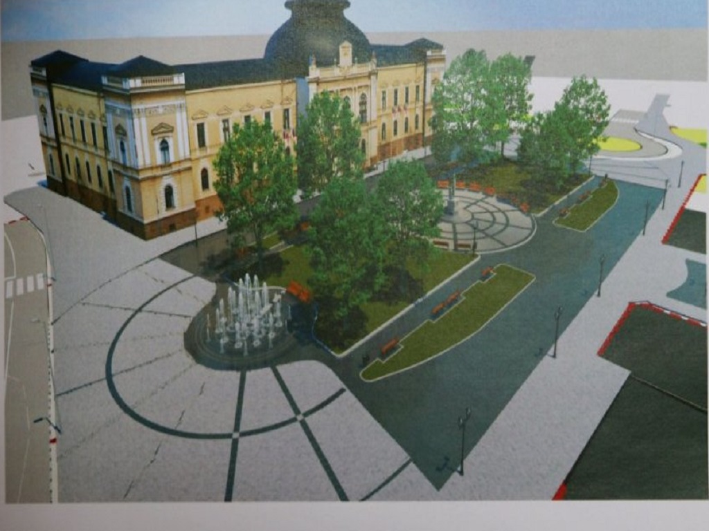 U centru Kragujevca gradiće se dve kružne parterne i dve linijske fontane - Predstavljeno idejno rešenje za uređenje Trga vojvode Radomira Putnika (FOTO)