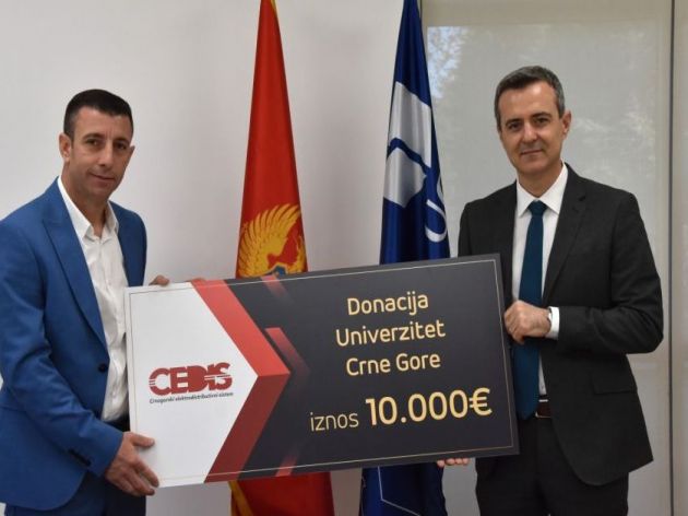 Donacija CEDIS-a Univerzitetu Crne Gore vrijedna 10.000 EUR