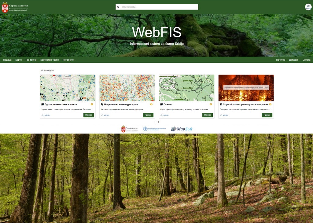 MapSoft implementirao web portal informacionog sistema za šume Srbije