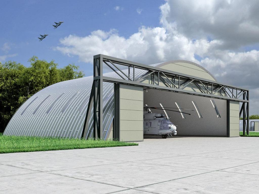 Projekt eines Hangars am Flughafen in Batajnica