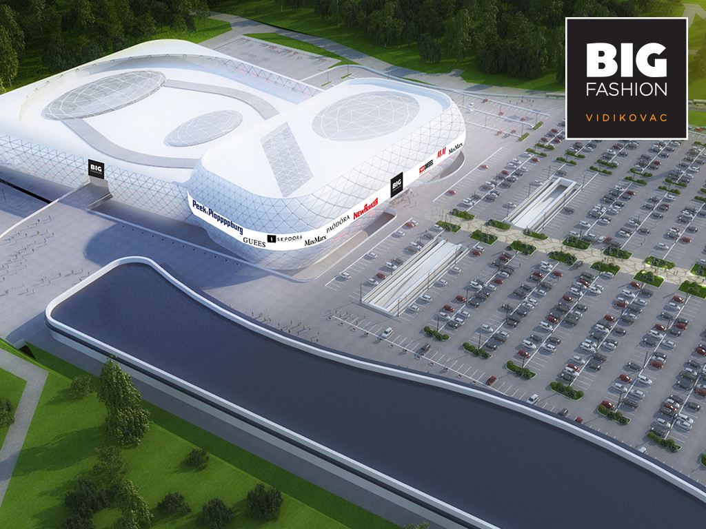 Future look of the Vidikovac shopping center, to be the biggest shopping center in Srbija