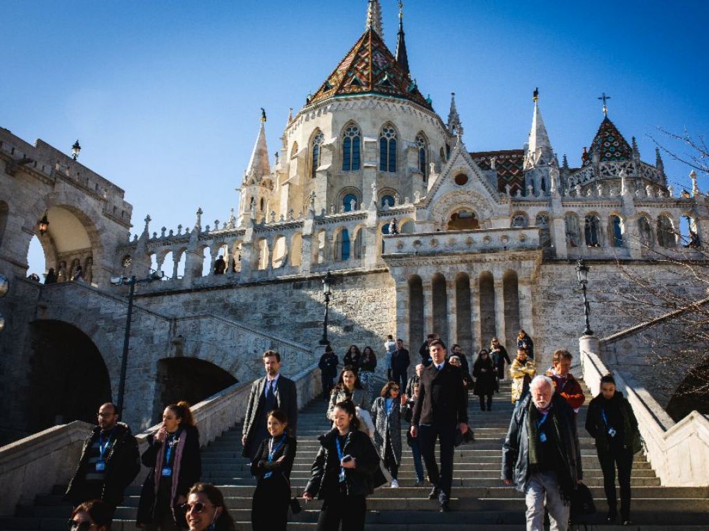 Journalists and tourism agencies visiting the Buda Castle