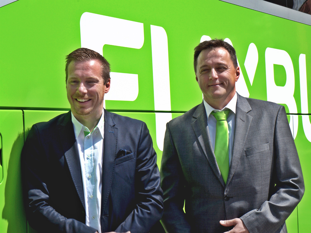 Andre Schwammlein, einder der Gründer von Flixbus, und Dean Cebohin