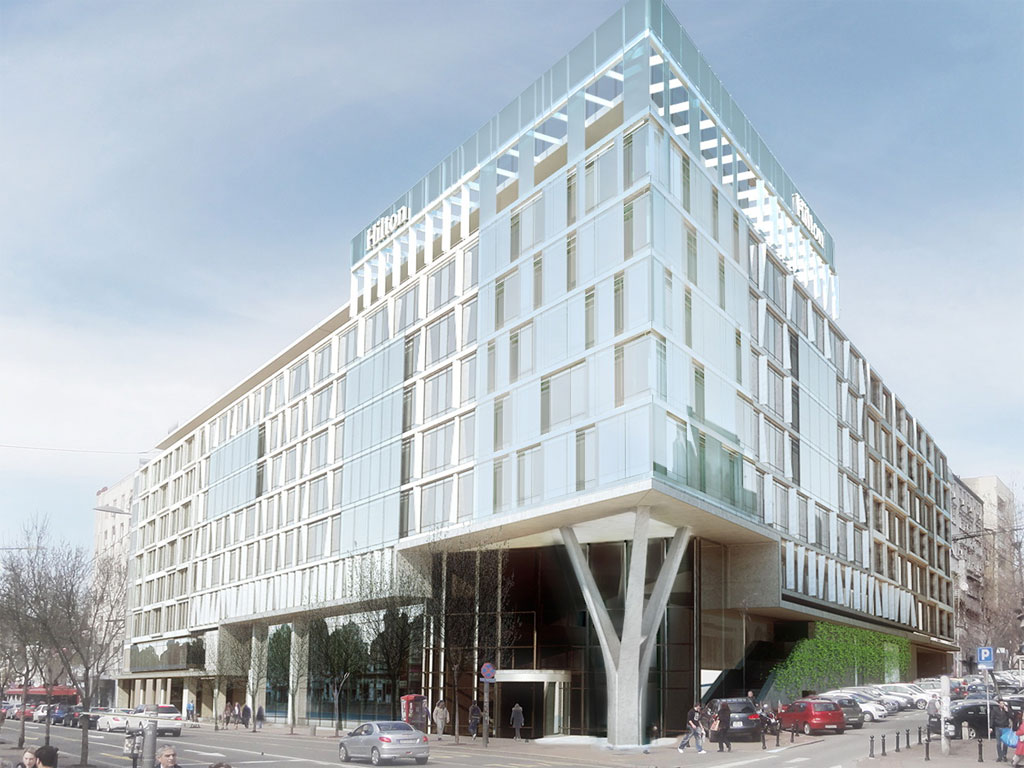 Izgled budućeg hotela "Hilton" u Beogradu