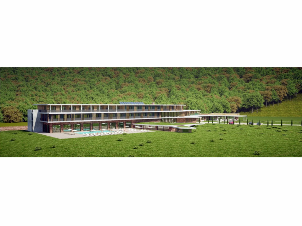 Hotel će imati otvorene i zatvorene bazene i saune s pogledom na prirodu (Foto: RM Stubica/ Domus/ arhitekta Dejan Ilić)