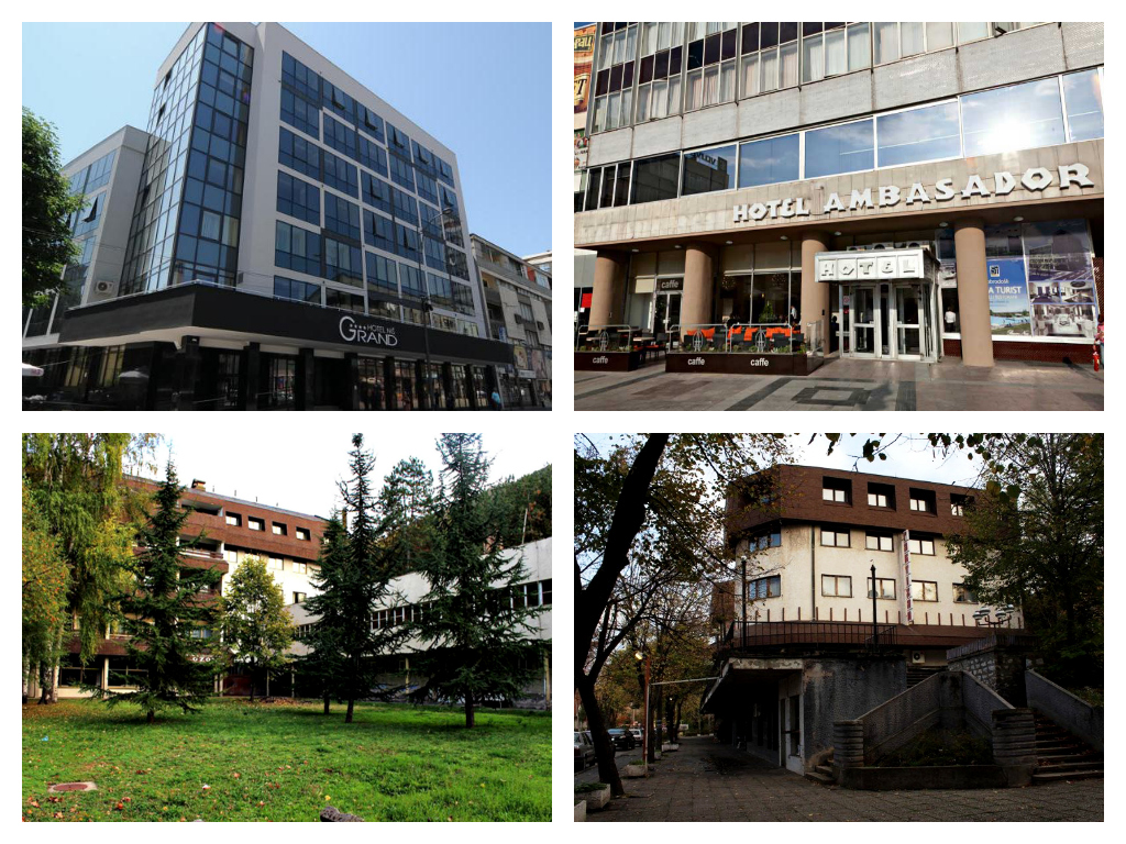Hoteli "Grand", "Ambasador", "Ozren" i "Partizan"