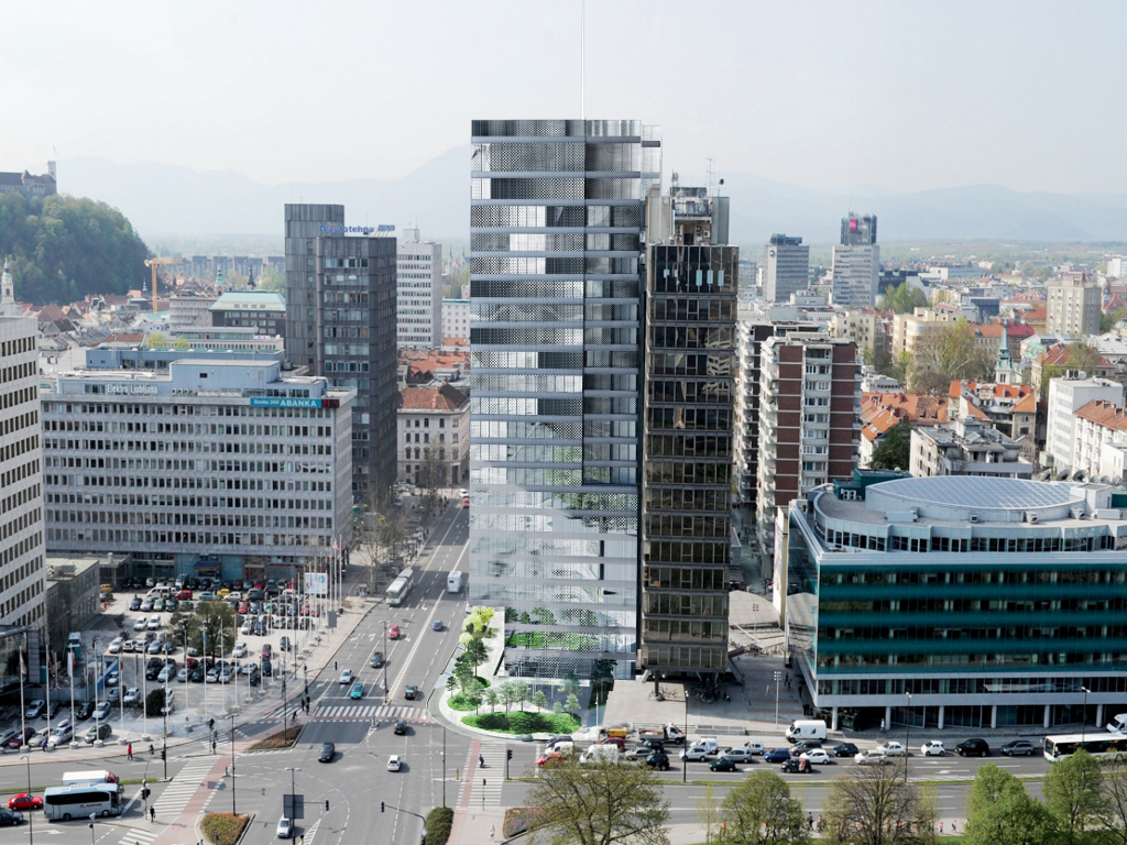 Future look of InterContinental hotel in Ljubljana