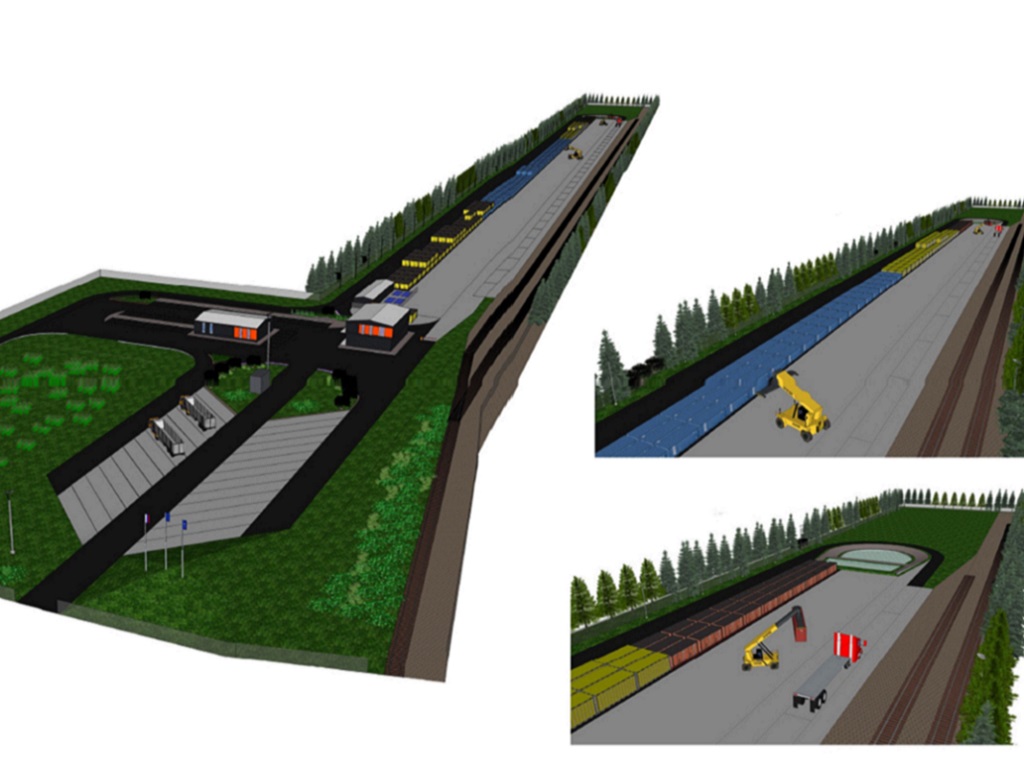 The planned look of the intermodal terminal in Batajnica
