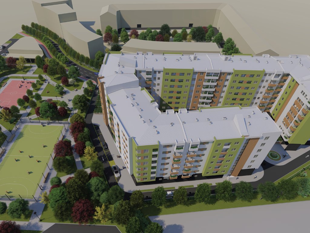 Planirani izgled kompleksa Kej Garden Residence u Novom Sadu