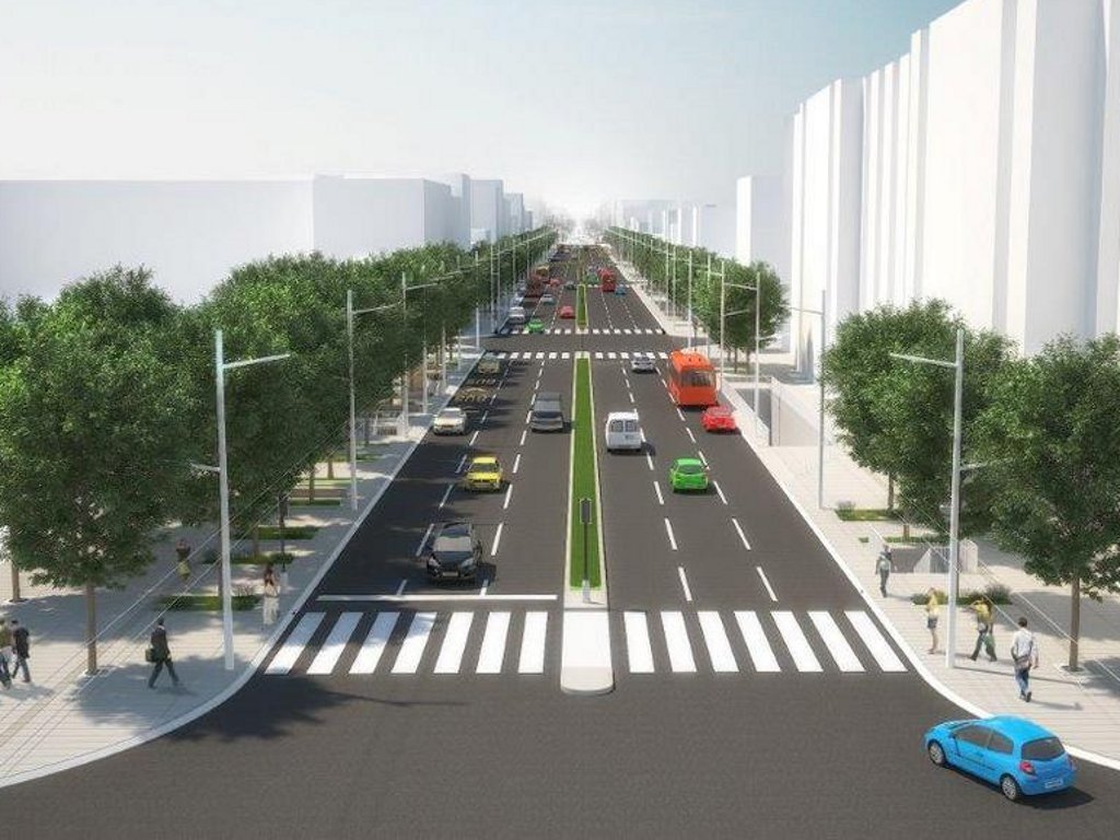 Future look of busy traffic route in Belgrade