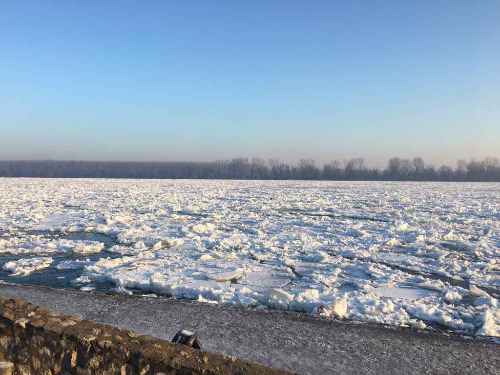 Ice on the Danube in 2017