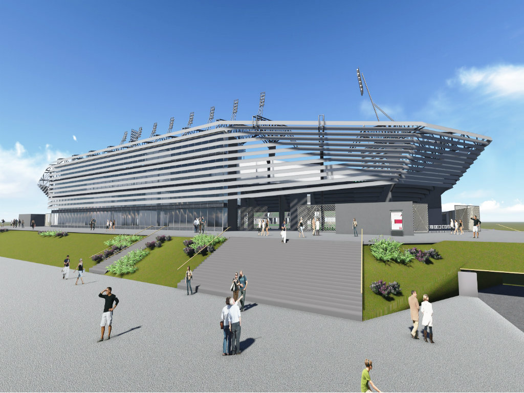 Design des Stadions in Loznicai