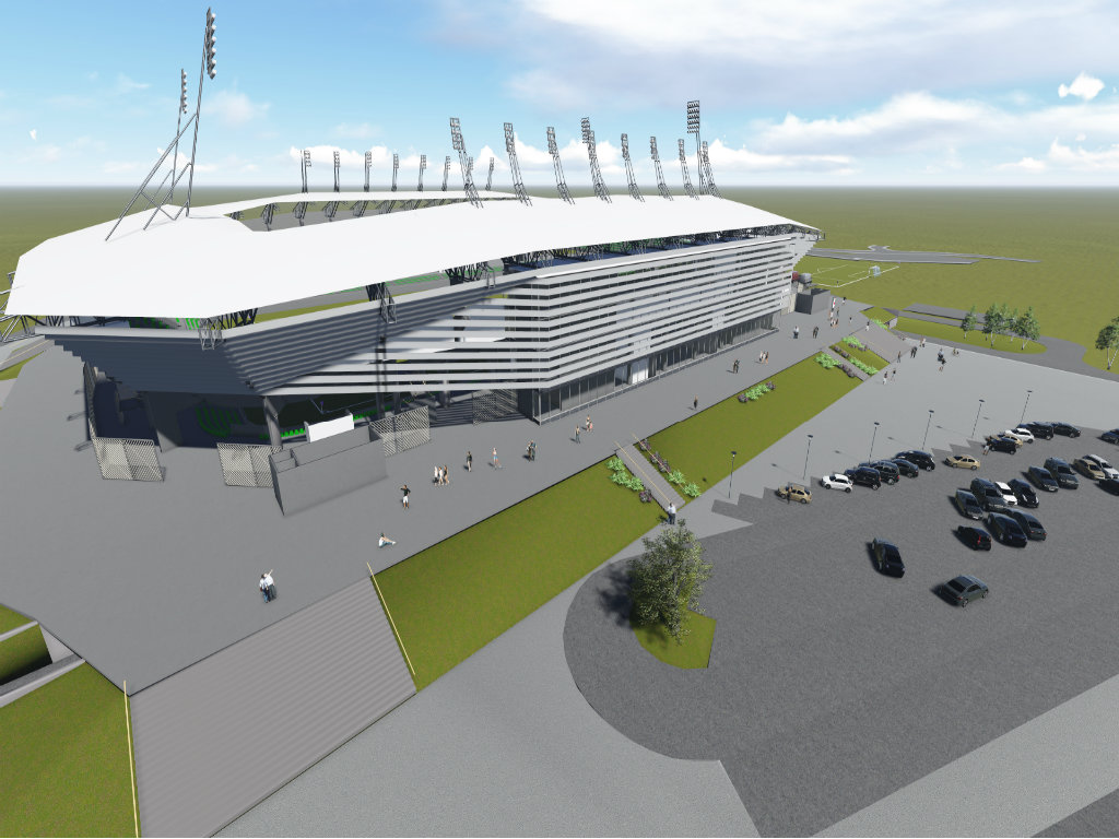 Projektovani izgled stadiona u Loznici