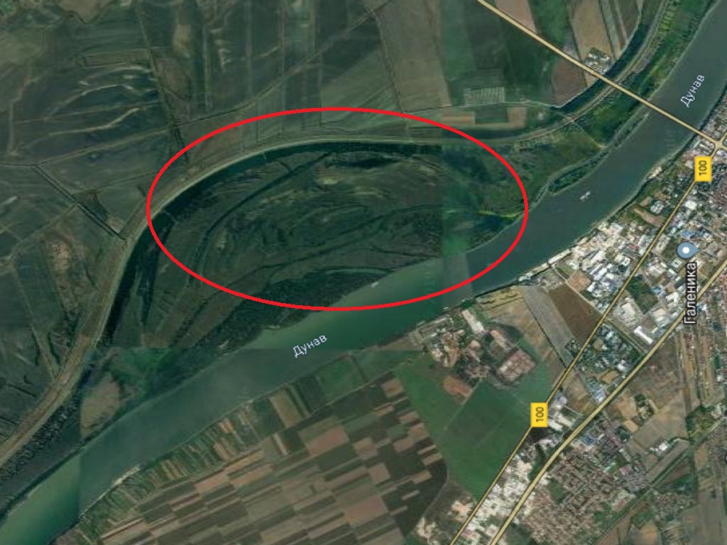 The planned location of new Belgrade port