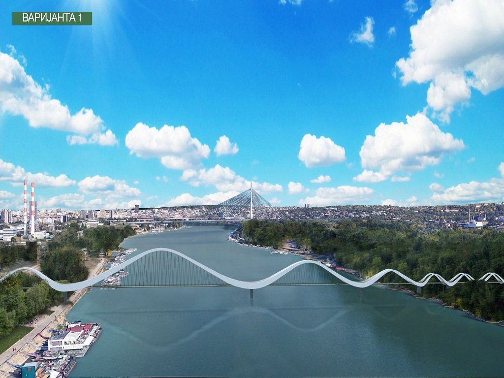 Varijanta 1: Novi most za pešačko-biciklistički saobraćaj