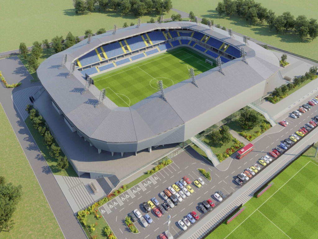 Future look of the new stadium in Kraljevo