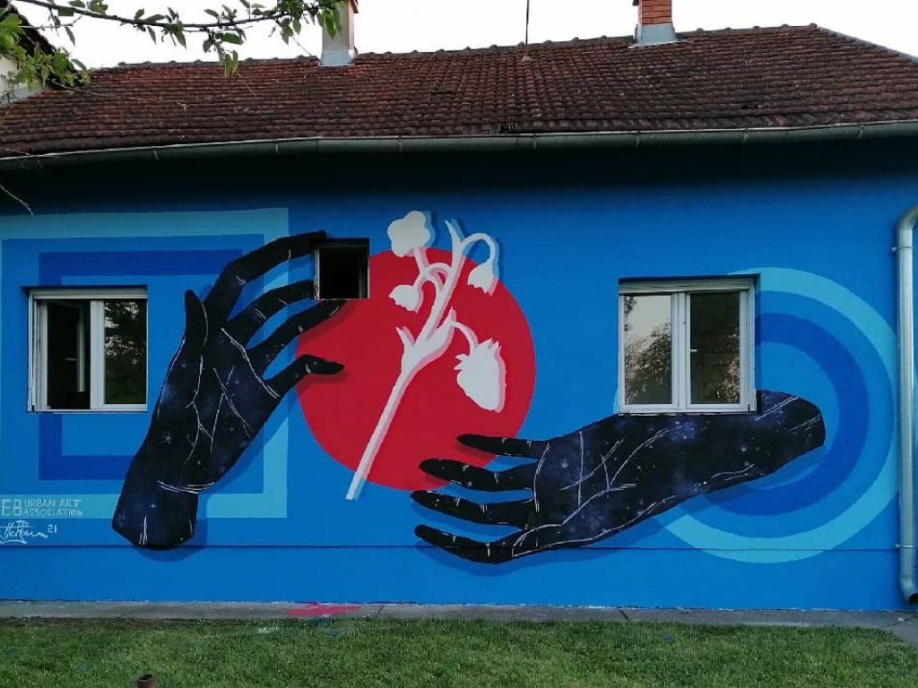 Mural u inkluzivnom centru "Evo ruka"
